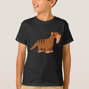 Cute Smiling Cartoon Thylacosmilus Kids T-Shirt