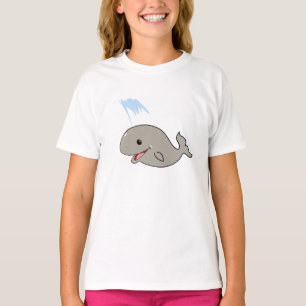 Cute, Smiling, Cartoon Whale T-Shirt