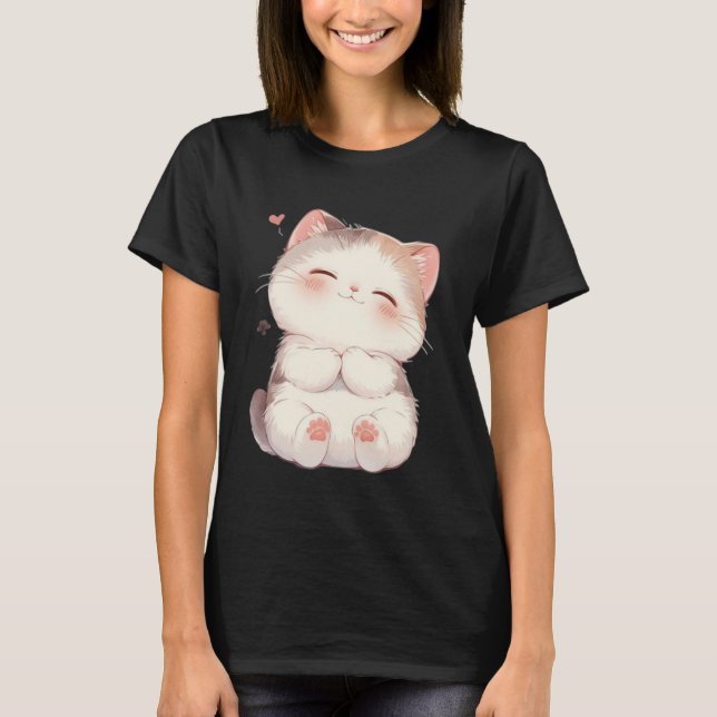 Cute Smiling Cat T-Shirt (Front)