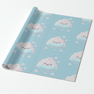 Cute smiling cloud  wrapping paper