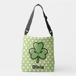 Cute Smiling Clover Crossbody Bag