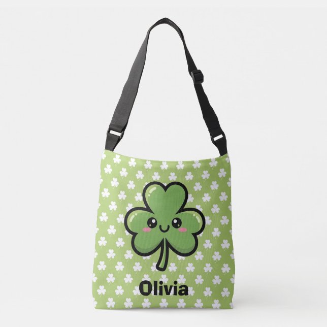 Cute Smiling Clover Crossbody Bag (Front)