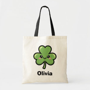 Cute Smiling Clover Tote Bag