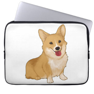 Cute smiling corgi laptop sleeve