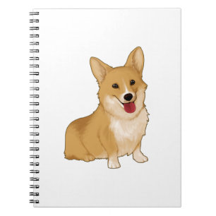 Cute smiling corgi notebook