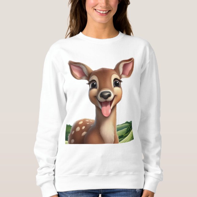 Cute smiling doe sweatshirt (Front)