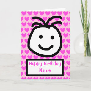 Cute Smiling Face Birthday Card