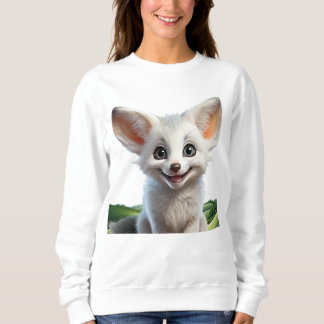 Cute smiling fennec fox sweatshirt