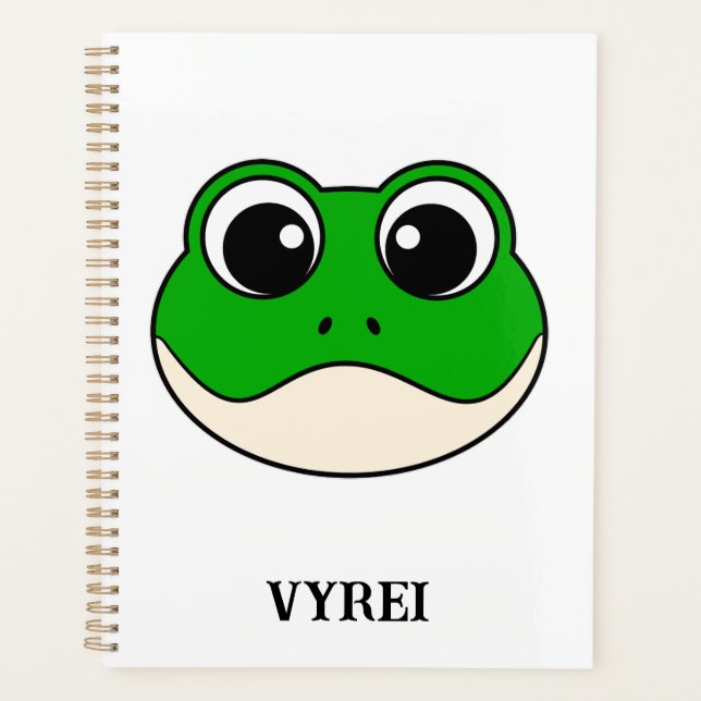 Cute Smiling Frog Planner (Front)