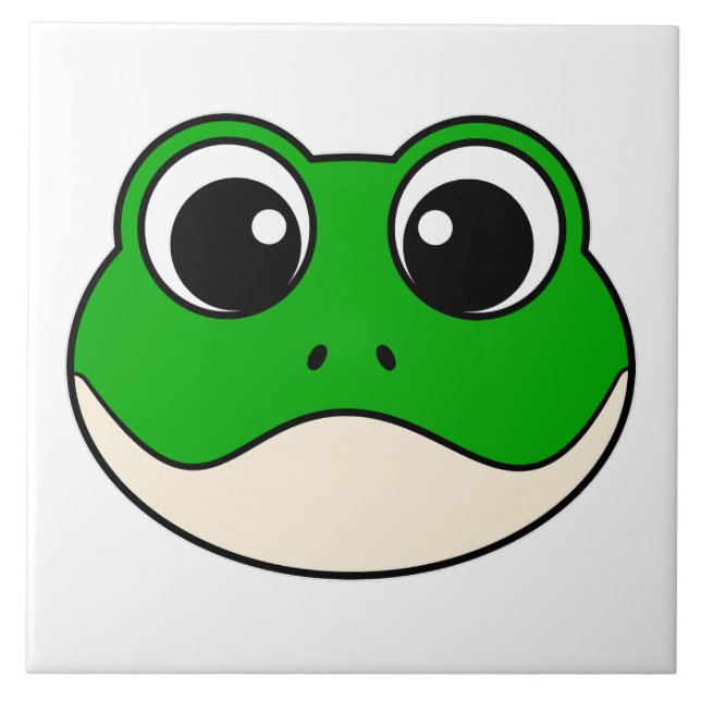 Cute Smiling Frog Tile (Front)