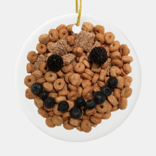 Cute Smiling Fruit and Cereal Face Ceramic Tree Decoration