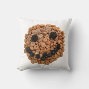 Cute Smiling Fruit and Cereal Face Cushion