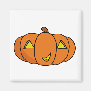 Cute Smiling Halloween Pumpkin Magnet