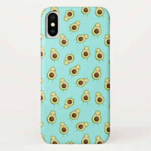 Cute Smiling Kawaii Avocado Pattern Case-Mate iPhone Case