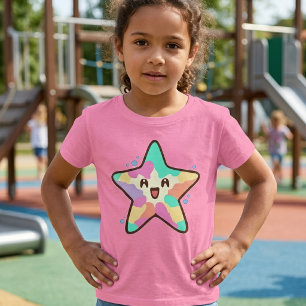 Cute Smiling Kawaii Baby Starfish with Bubbles T-Shirt