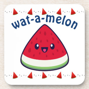 Cute Smiling Kawaii Watermelon  Coaster