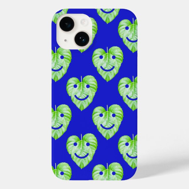 Cute smiling leaves Case-Mate iPhone case (Back)