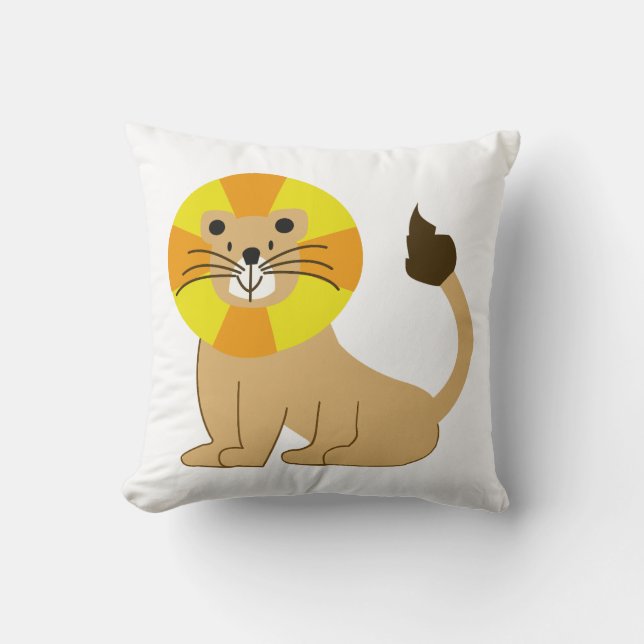 Cute smiling lion to be a friend  cushion (Front)