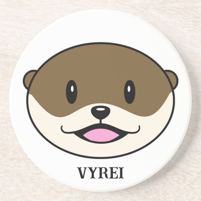Cute Smiling Otter Coaster (Front)