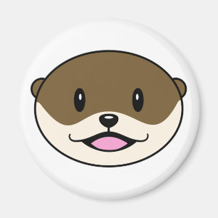 Cute Smiling Otter Magnet
