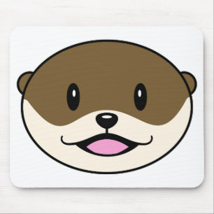 Cute Smiling Otter Mouse Mat