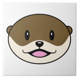 Cute Smiling Otter Tile