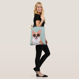 Cute Smiling Pembroke Welsh Corgi for Dog Lovers Tote Bag