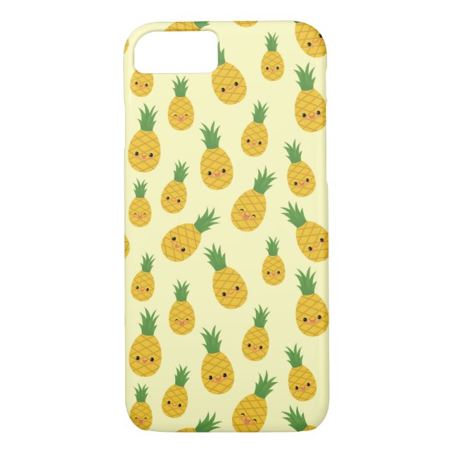 Cute Smiling Pineapples Pattern Phone Case (Back)
