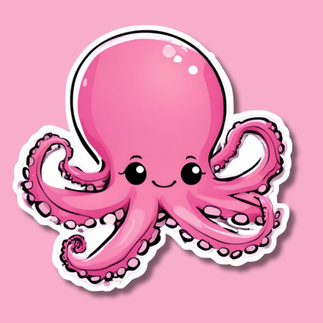 Cute Smiling Pink Octopus  (Creator Uploaded)