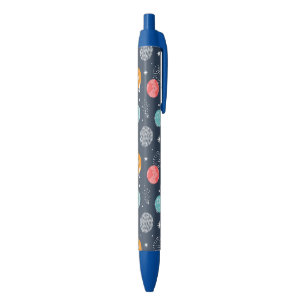 Cute Smiling Planet Pattern Black Ink Pen
