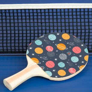 Cute Smiling Planet Pattern Ping Pong Paddle