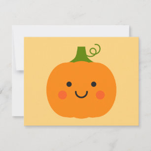 Cute smiling pumpkin illustration invitation