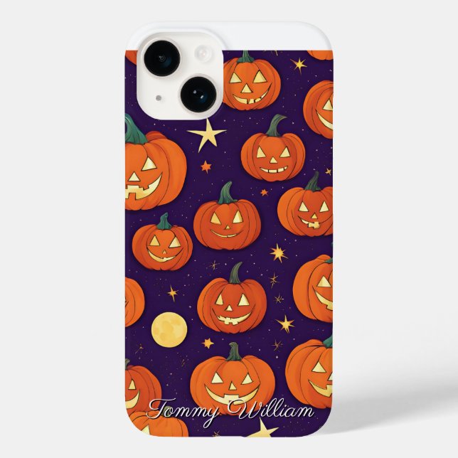Cute Smiling Pumpkins For Halloween Case-Mate iPhone Case (Back)