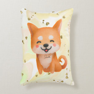 Cute Smiling Shiba Inu Decorative Cushion