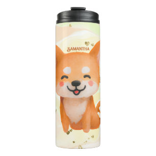 Cute Smiling Shiba Inu Thermal Tumbler