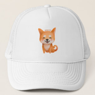 Cute Smiling Shiba Inu Trucker Hat
