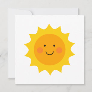 Cute smiling sun  invitation