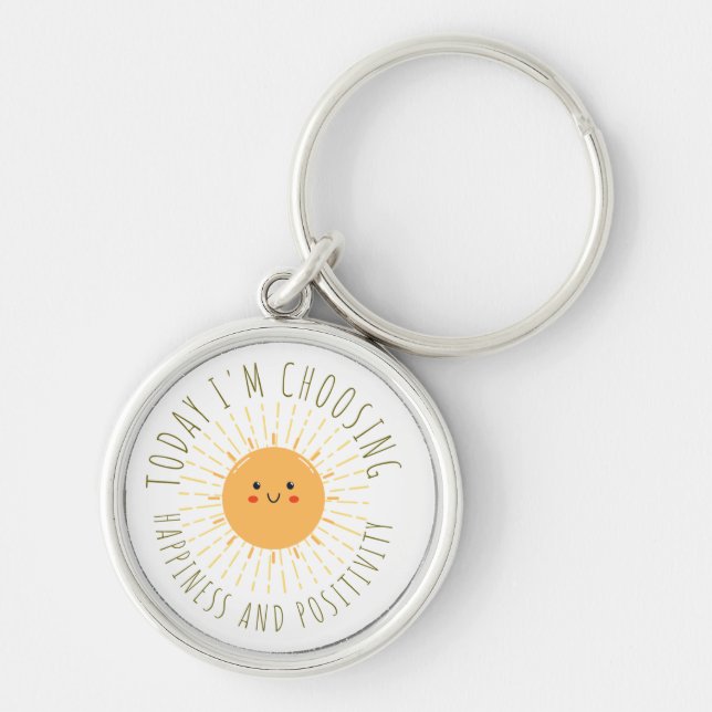 Cute Smiling Sun  Key Ring (Front)