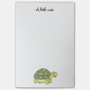 cute smiling tortoise post-it notes