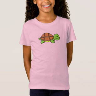 Cute Smiling Turtle Cartoon T-Shirt