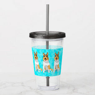 Cute Smooth Collie Dog    Acrylic Tumbler