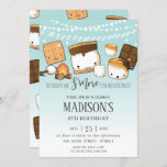 Cute S'more Smores Camping Bonfire Birthday Party Invitation<br><div class="desc">Personalise this cute S'mores invitation with your party details easily and quickly, simply press the customise it button to further re-arrange and format the style and placement of the text.  This adorable invitation features kawaii s'mores, chocolates, mashmallows and cookies. Great for any age. Matching items available in store! (c) The...</div>