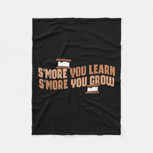 Cute Smore You Learn Smore You Grow Motivation  Fleece Blanket