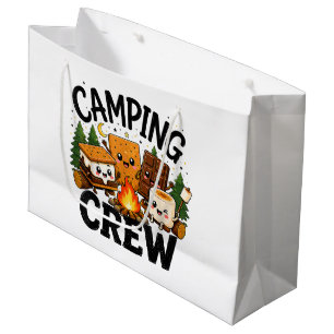 Cute S'mores Campfire Camping Squad Outdoor Large Gift Bag