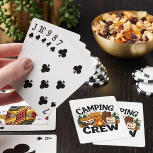 Cute S'mores Campfire Camping Squad Outdoor Playing Cards