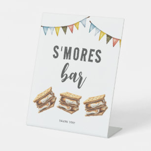 Cute Smores Camping Rustic Birthday Custom Sign