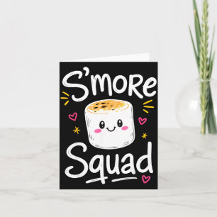 Cute s'mores family marshmallow card