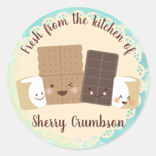 Cute smores marshmallows from the kitchen of label