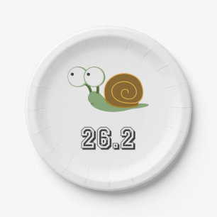 Cute Snail 26.2 (marathon) Paper Plate