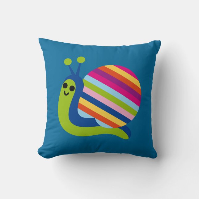 Cute Snail and Turtle Pillow For Nursery or Kids (Front)